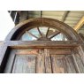 Rustic Teak Doors with Arched Glazed Panel