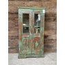 Rustic Green Glazed Teak Cupboard