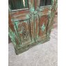 Rustic Green Glazed Teak Cupboard