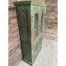 Rustic Green Glazed Teak Cupboard