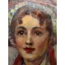 Antique Early 20th Century Portrait Of Woman Painting