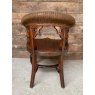 Antique Victorian Mahogany Upholstered Armchair