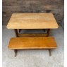 20th Century Solid Pine Dining Table & Benches