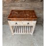 Rustic Butchers Block (Double Drawer)