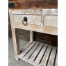 Rustic Butchers Block (Double Drawer)