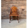 Antique 19th Century Gothic Style Carved Oak Church Chair