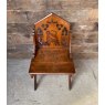 Antique 19th Century Gothic Style Carved Oak Church Chair