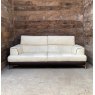 Fabulous Contemporary Art Deco Style White Leather Sofa