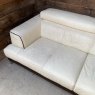 Fabulous Contemporary Art Deco Style White Leather Sofa
