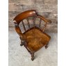 Antique 19th Century Elm GWR Smokers Bow Armchair