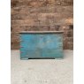 Vintage Rustic Blue Teak Chest