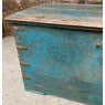 Vintage Rustic Blue Teak Chest