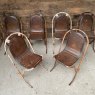 Unusual & Rare Mid-Century Metal Frame Stacking Chairs