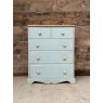 Vintage Hand Painted Pine Chest Of Drawers