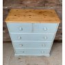 Vintage Hand Painted Pine Chest Of Drawers