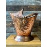 Antique Late Victorian Polished Copper Coal Scuttle