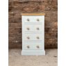 Contemporary Painted Pine Tall & Narrow Chest Of Drawers