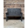 Antique Victorian Ebonised Pine Panel Back Bench