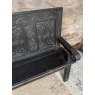 Antique Victorian Ebonised Pine Panel Back Bench