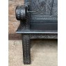 Antique Victorian Ebonised Pine Panel Back Bench