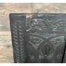 Antique Victorian Ebonised Pine Panel Back Bench