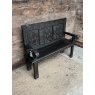 Antique Victorian Ebonised Pine Panel Back Bench