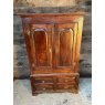 Antique 18th Century Georgian Panelled Oak Linen Press Cupboard