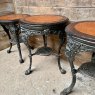 Antique Decorative Cast Iron Maple Top Pub Tables