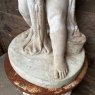 19th Century Carved Marble Statue Of "Genius Is Fishing" By Pietro Tenerani