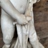 19th Century Carved Marble Statue Of "Genius Is Fishing" By Pietro Tenerani