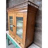 Vintage Waxed Pine Glazed Kitchen Wall Cabinet