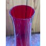 Mid Century Scandinavian Riihimake Red Glass Vase