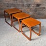 Vintage Mid Century Danish Teak Nest Of Coffee Tables