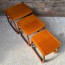 Vintage Mid Century Danish Teak Nest Of Coffee Tables