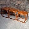 Vintage Mid Century Danish Teak Nest Of Coffee Tables