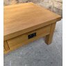 Contemporary Solid Oak Large Coffee Table With Drawers