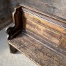 Antique 19th Century Rustic Church Pew Bench