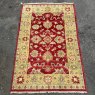 Vintage Red & Cream Wool Rug