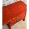 Fabulous Vintage Chinese Red Lacquer Low Table With Drawers
