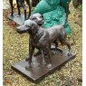 Quality Painting Cast Iron Dog Pair Statue