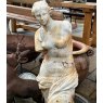 Painted Cast Iron Small Venus Statue