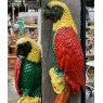 Painted Cast Iron Parrot Wall Hanging Statue