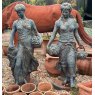 Large Painted Cast Iron Four Seasons Statues