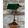 Original Art Deco Copper Frame Bankers Lamp