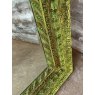 Large Finely Carved Vibrant Painted Teak Mirror