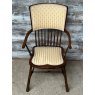 Fine Antique Victorian Oak Upholstered Armchair