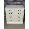 Antique Rustic Painted Edwardian Chest Of Drawers