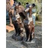 Fabulous Pair Of Cast Iron Greyhound Statues