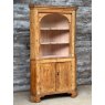 Antique Georgian English Stripped Pine Corner Cupboard