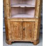Antique Georgian English Stripped Pine Corner Cupboard